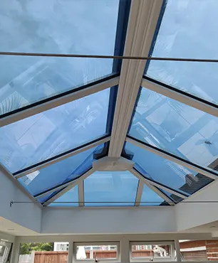 Window film on conservatory roof
