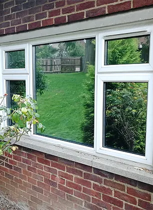 Window safety film fitted to house